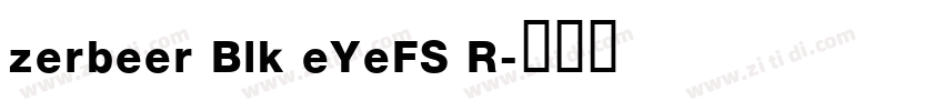 zerbeer Blk eYeFS R字体转换